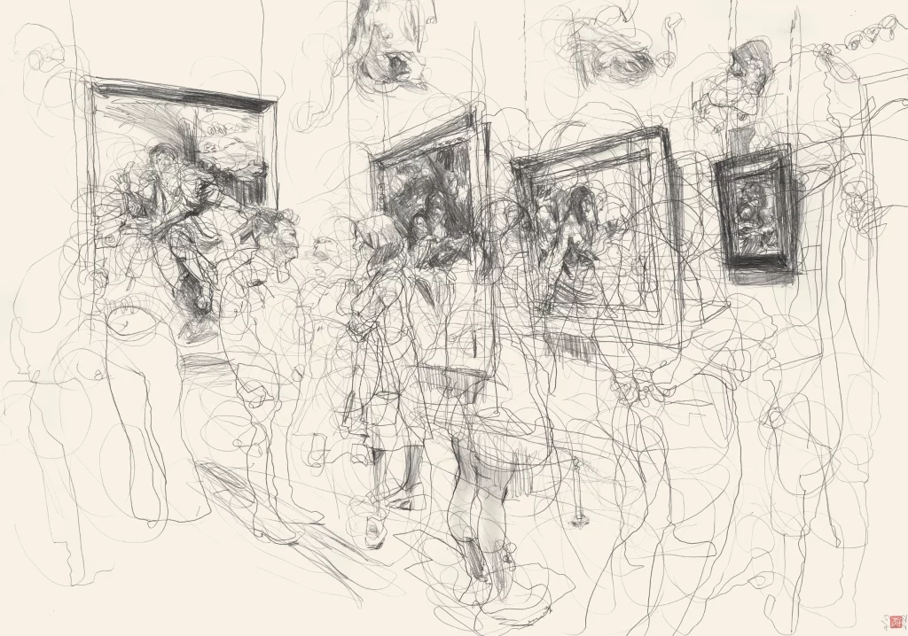 A1 Drawing Landscape - Sold - Group Chat at Caravaggio