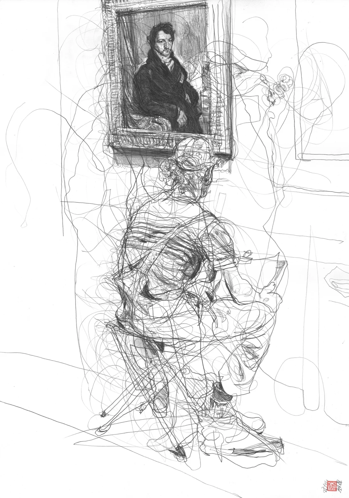 A2 Drawing Portrait - Ukraine Sold Student at Ingres