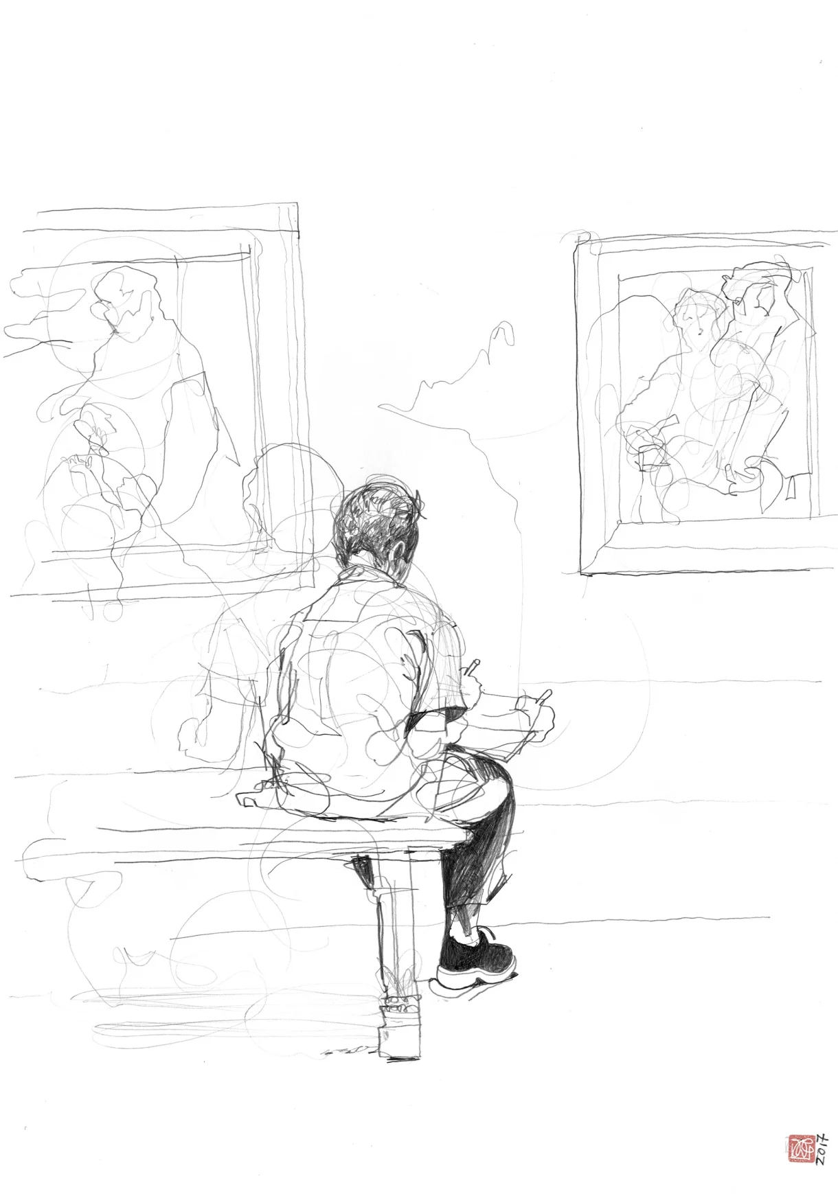 A2 Drawing Portrait - Boy Alone