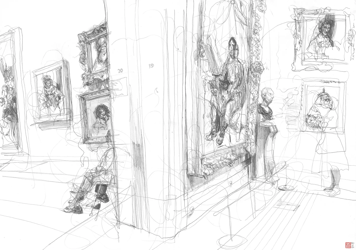 A1 Drawing Landscape - Guardian of the Gallery