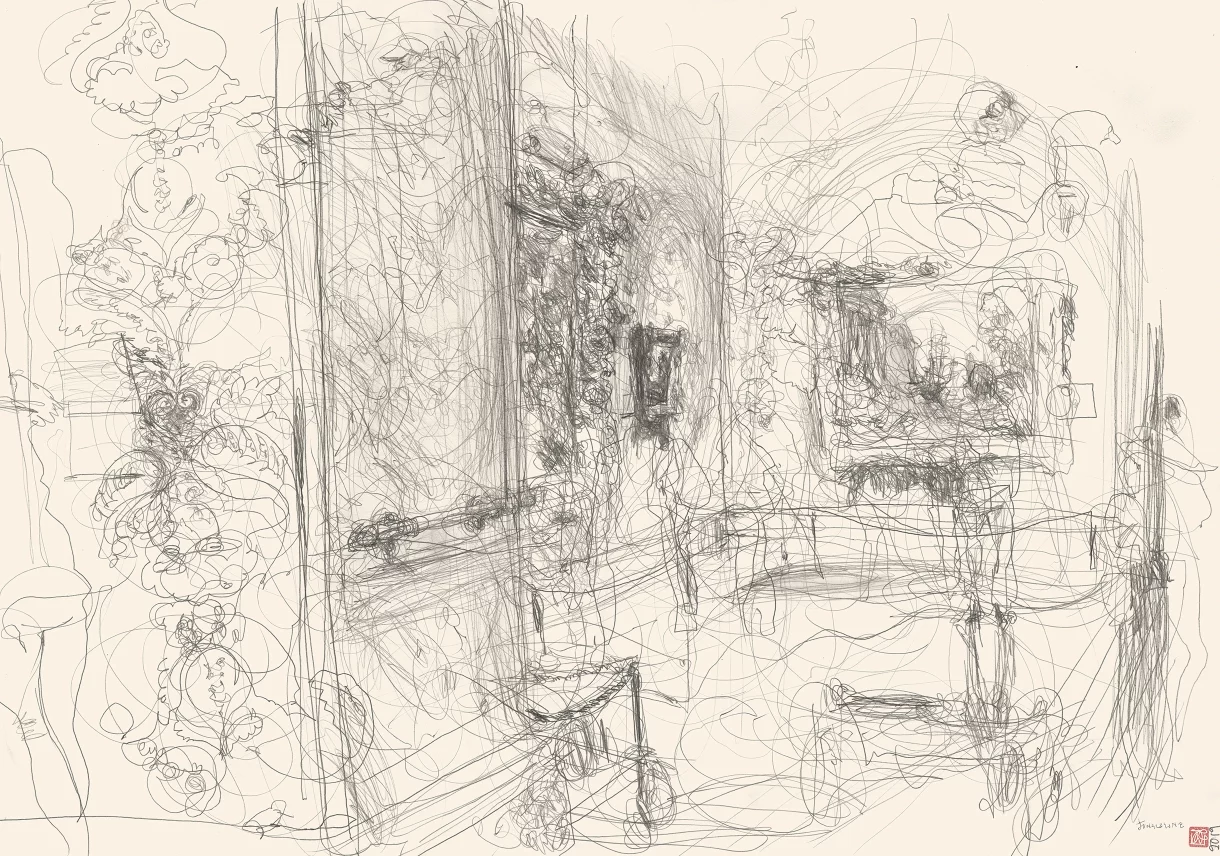 A1 Drawing Landscape - Jungle Line