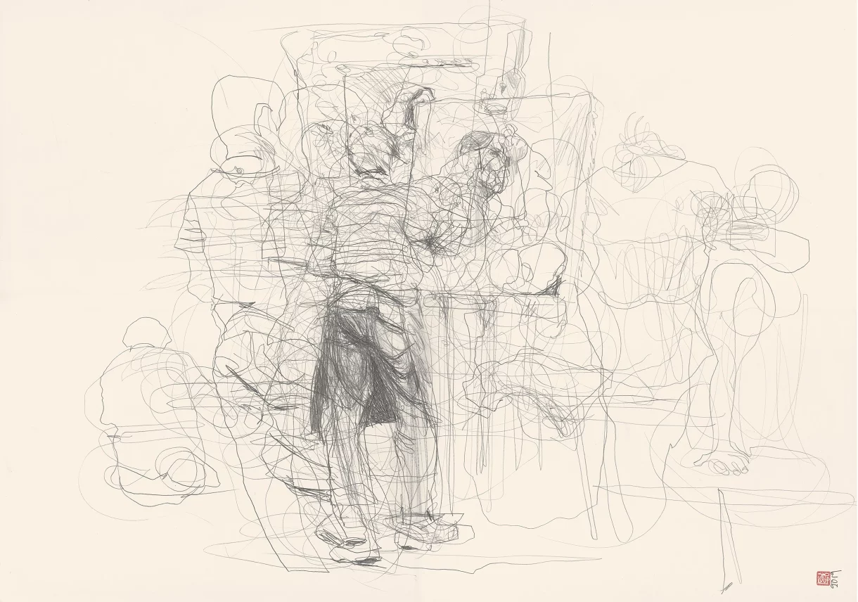 A1 Drawing Landscape - Copyist at Quilted Sleeve